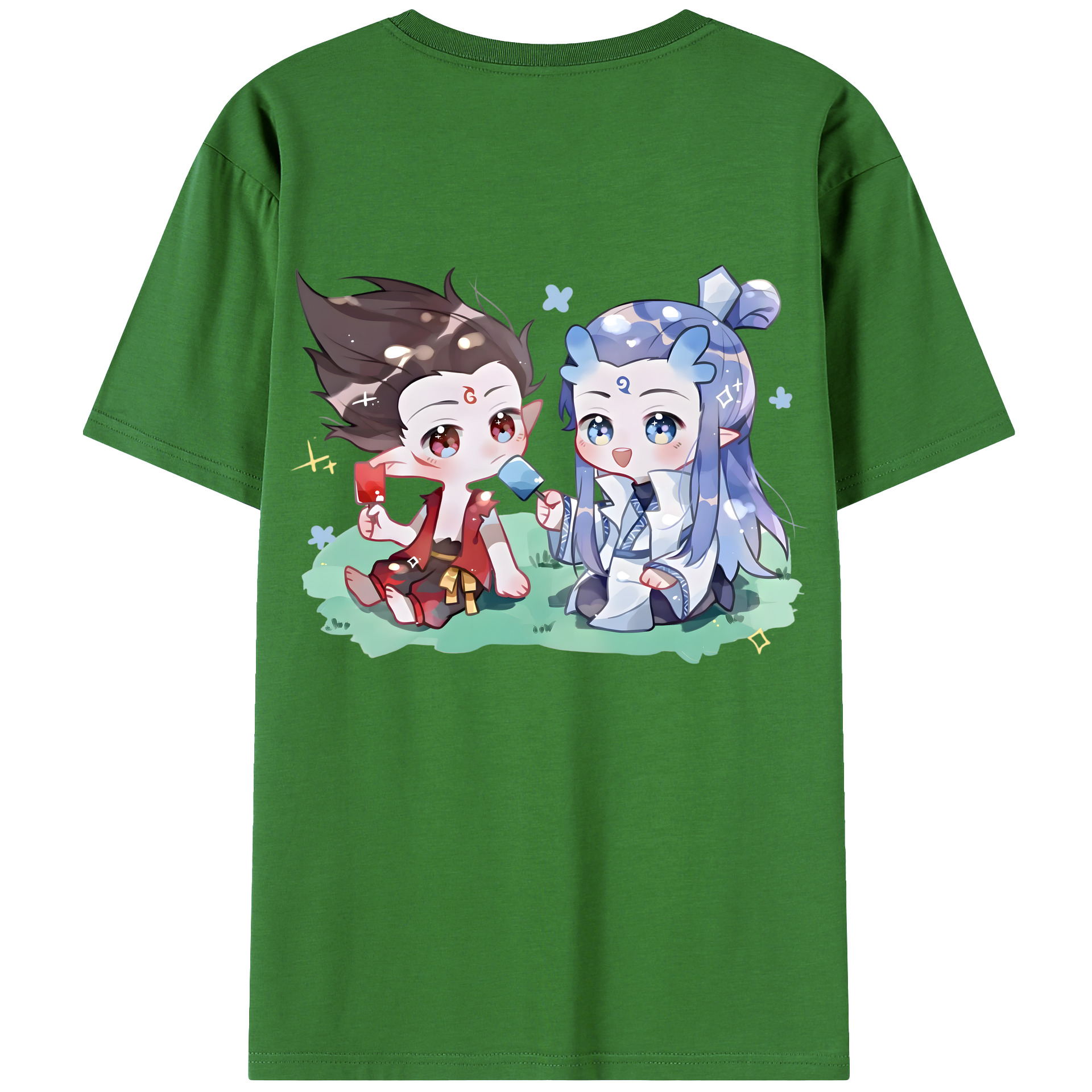 （画像用） Ne Zha 2 ナタ 魔童の大暴れ レディース半袖Tシャツ(バックプリント)